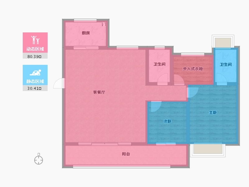 湖南省-永州市-永州碧桂园·翘楚棠-100.01-户型库-动静分区