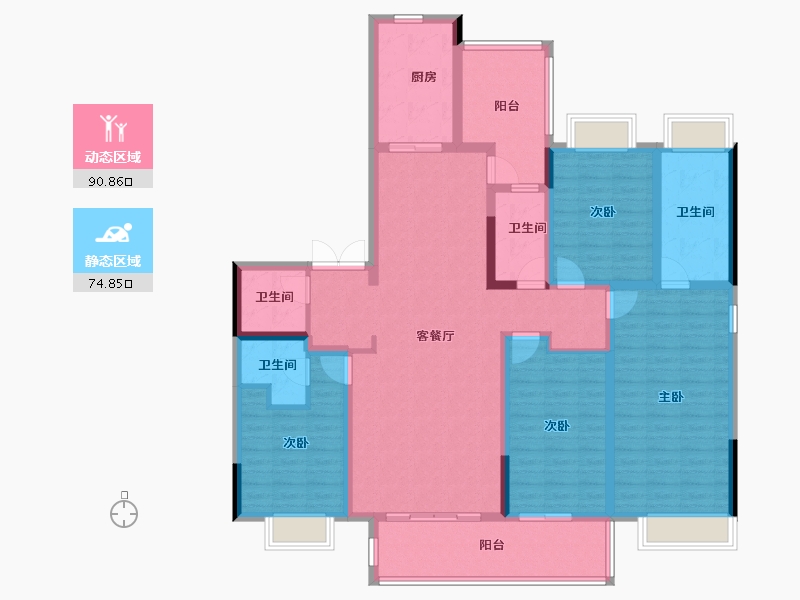 四川省-成都市-新川8号-148.00-户型库-动静分区