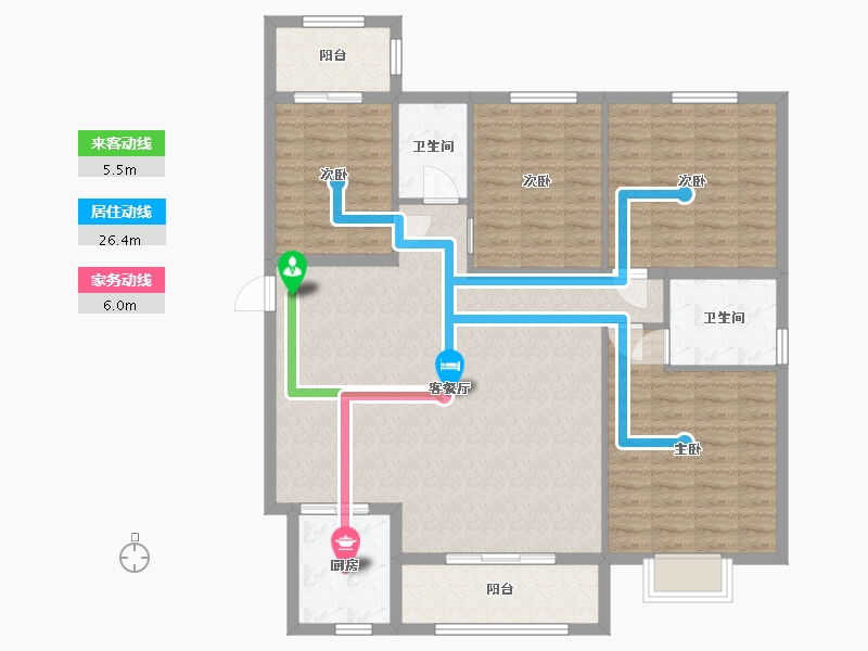 福建省-泉州市-嘉惠小区-A1区-120.00-户型库-动静线