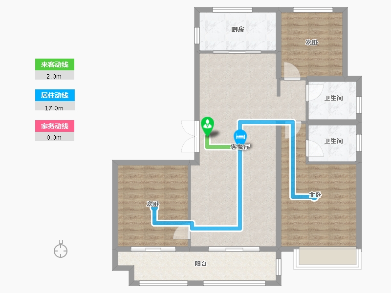 河北省-廊坊市-壹泰·金都府-100.31-户型库-动静线