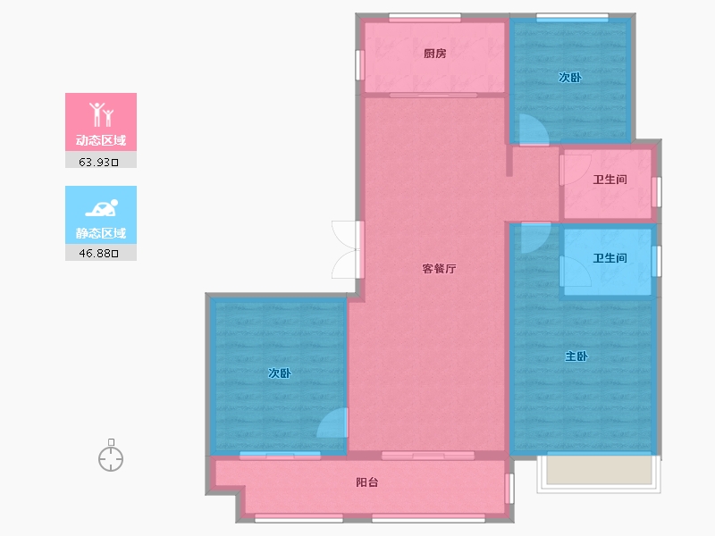 河北省-廊坊市-壹泰·金都府-100.31-户型库-动静分区