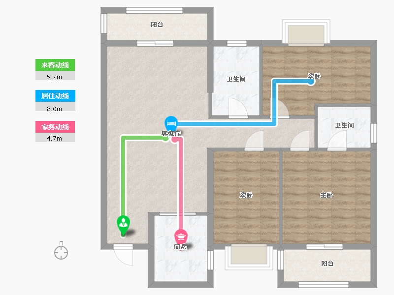 福建省-福州市-金闽二区二期-98.00-户型库-动静线