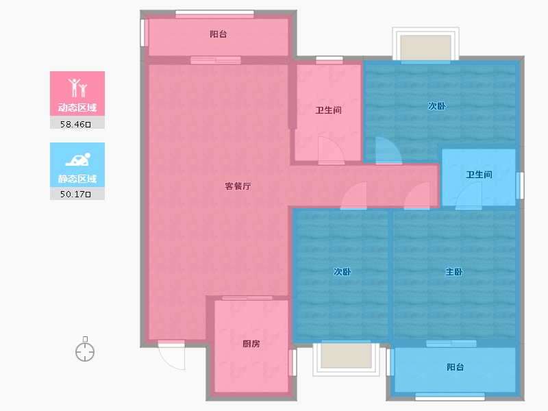 福建省-福州市-金闽二区二期-98.00-户型库-动静分区