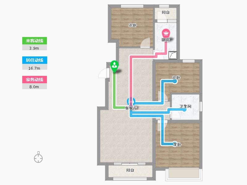 河北省-廊坊市-中远·泷玺臺-82.40-户型库-动静线