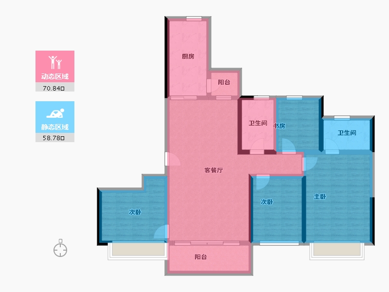 河南省-开封市-郑东恒大文化旅游城-115.59-户型库-动静分区