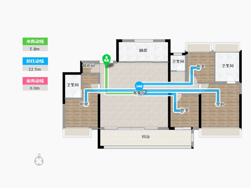 湖南省-株洲市-株洲建发央著-152.00-户型库-动静线