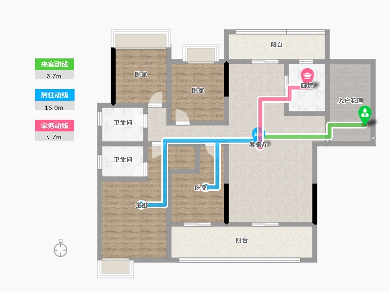 湖南省-衡阳市-星美CCPARK新外滩-135.38-户型库-动静线