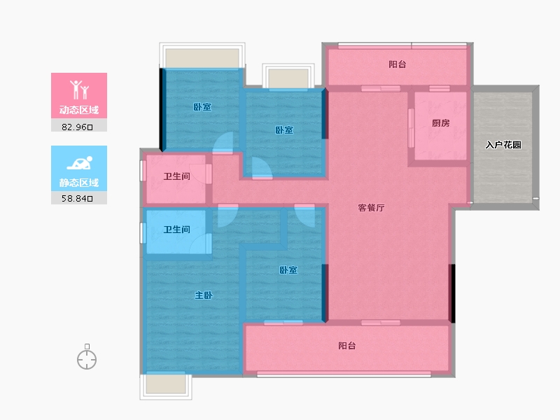 湖南省-衡阳市-星美CCPARK新外滩-135.38-户型库-动静分区