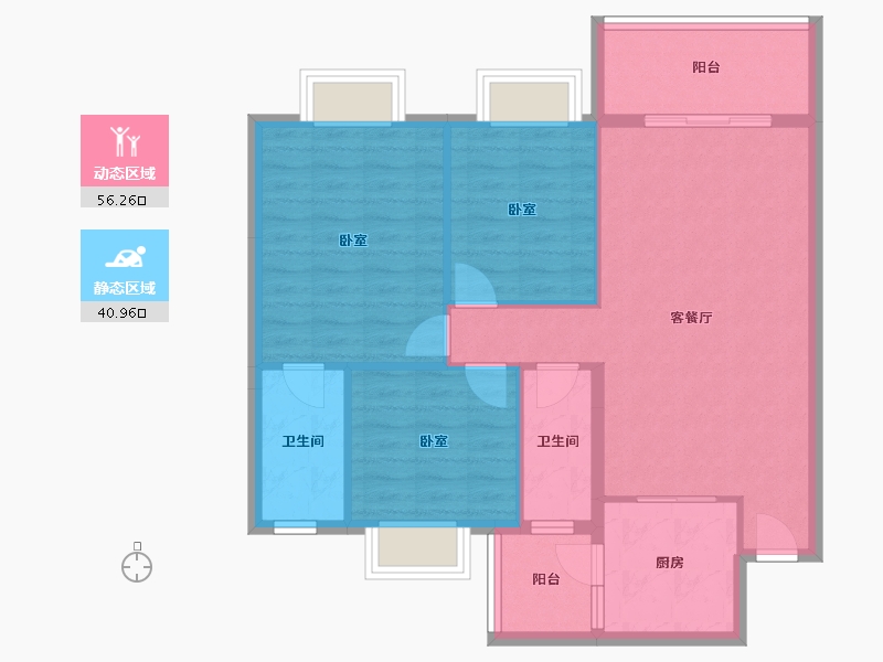 广东省-湛江市-奥园世耀中心城-88.00-户型库-动静分区