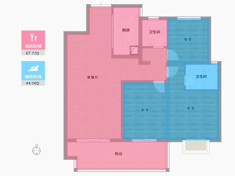 陕西省-宝鸡市-山河大观-100.01-户型库-动静分区