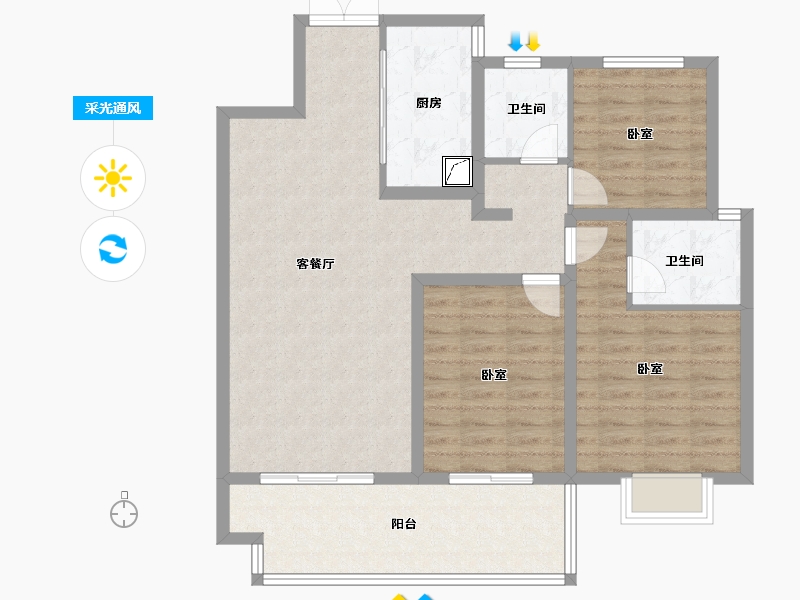 陕西省-宝鸡市-山河大观-100.01-户型库-采光通风