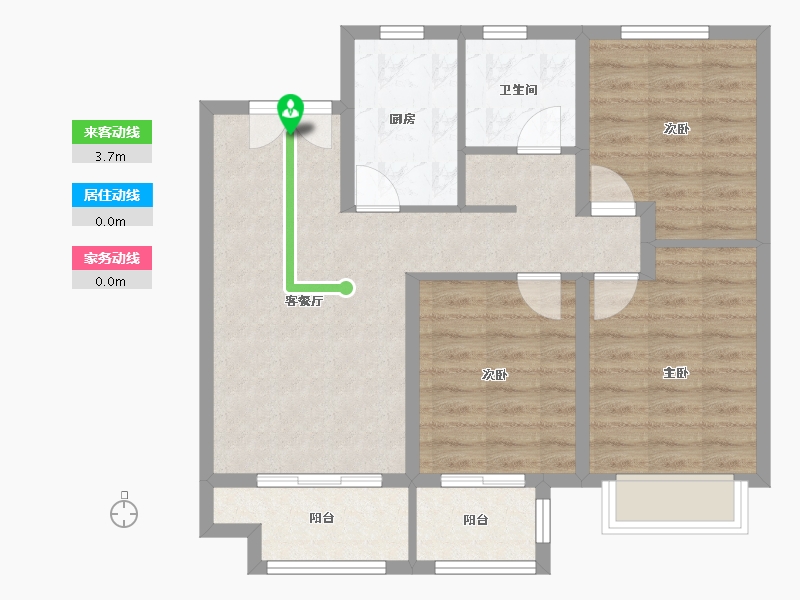 河北省-廊坊市-远洋光华城-76.00-户型库-动静线