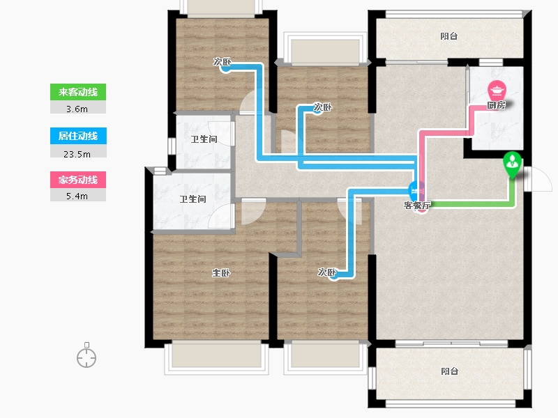 广东省-梅州市-梅州客天下东城森林湖-112.52-户型库-动静线