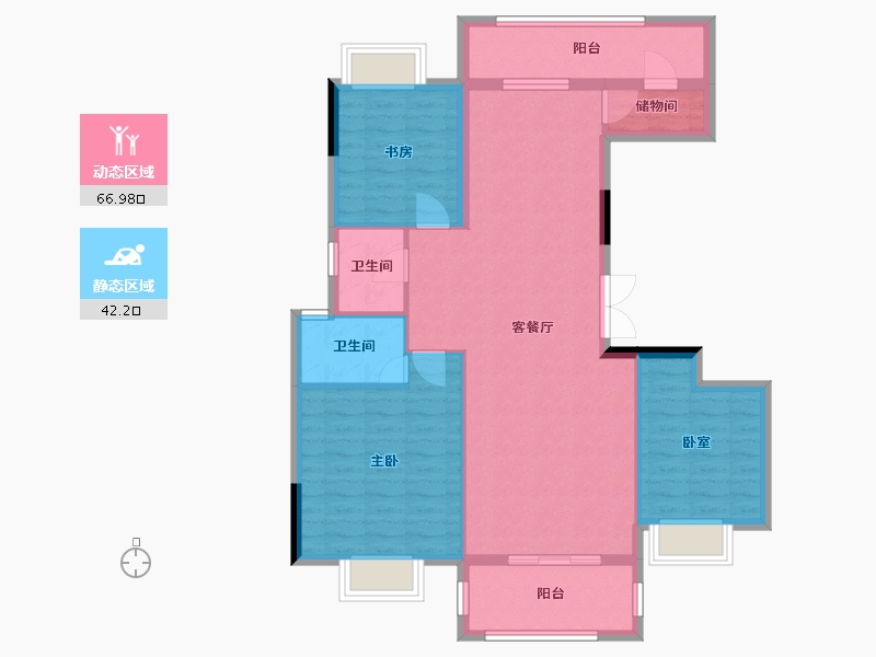 湖北省-黄冈市-中港水岸新城-98.54-户型库-动静分区