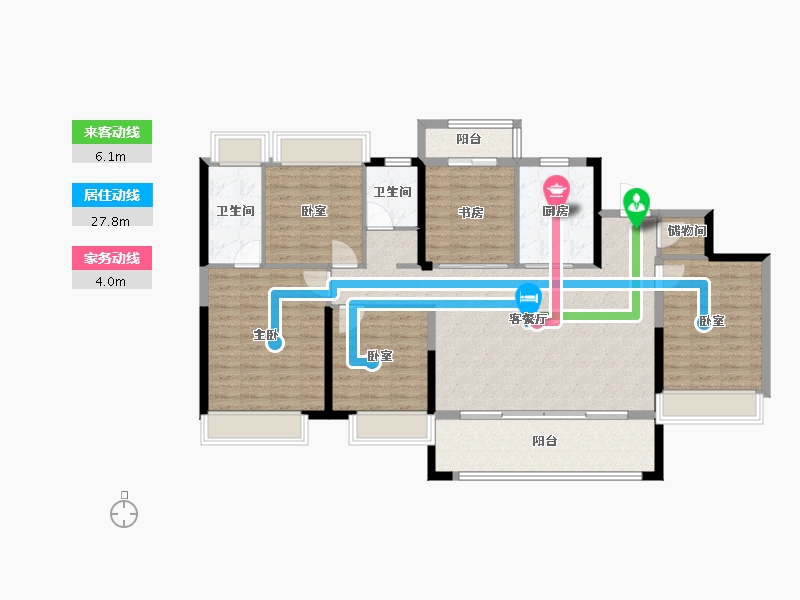 湖南省-株洲市-株洲建发央著-134.40-户型库-动静线