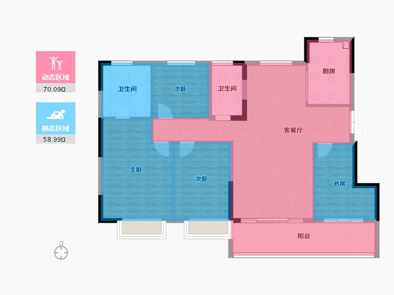 安徽省-安庆市-置地安庆中心-117.00-户型库-动静分区