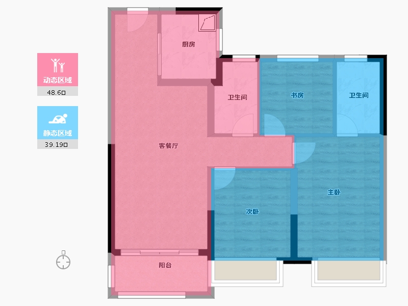 安徽省-蚌埠市-世茂中梁·云锦园-78.25-户型库-动静分区