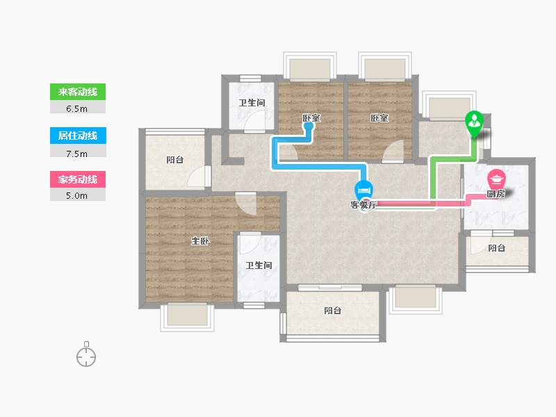 广东省-湛江市-方圆雅颂御府-92.00-户型库-动静线