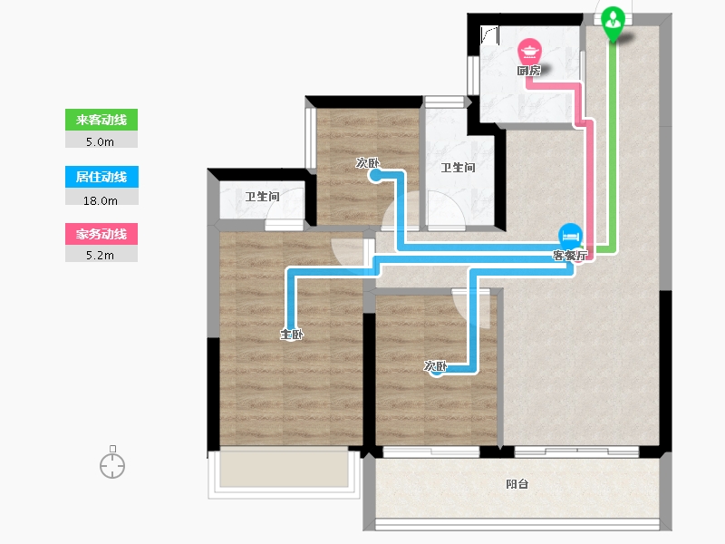 广东省-汕头市-龙光逸景阳光嘉府-71.39-户型库-动静线