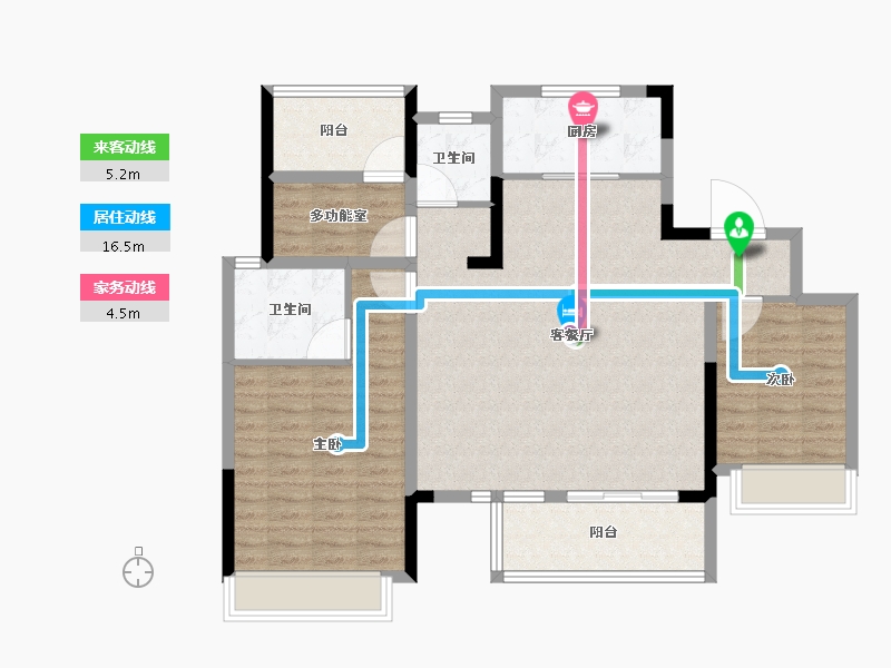 湖南省-株洲市-金地天元汇-100.00-户型库-动静线