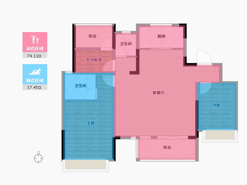 湖南省-株洲市-金地天元汇-100.00-户型库-动静分区