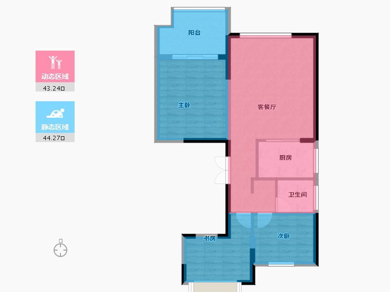 海南省-海口市-首开美墅湾-78.64-户型库-动静分区