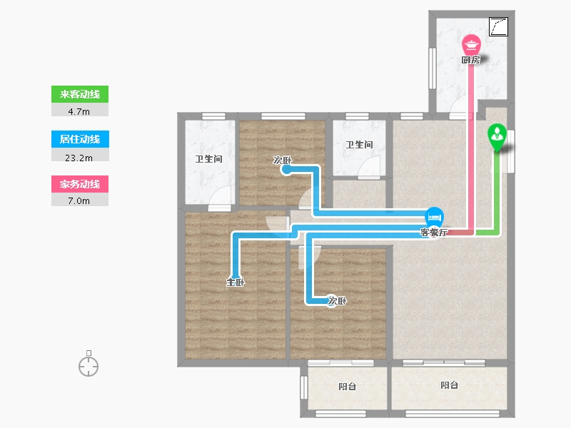 河北省-廊坊市-远洋光华城-104.00-户型库-动静线