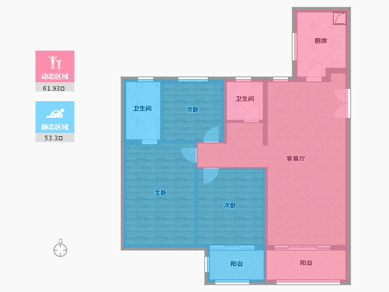 河北省-廊坊市-远洋光华城-104.00-户型库-动静分区