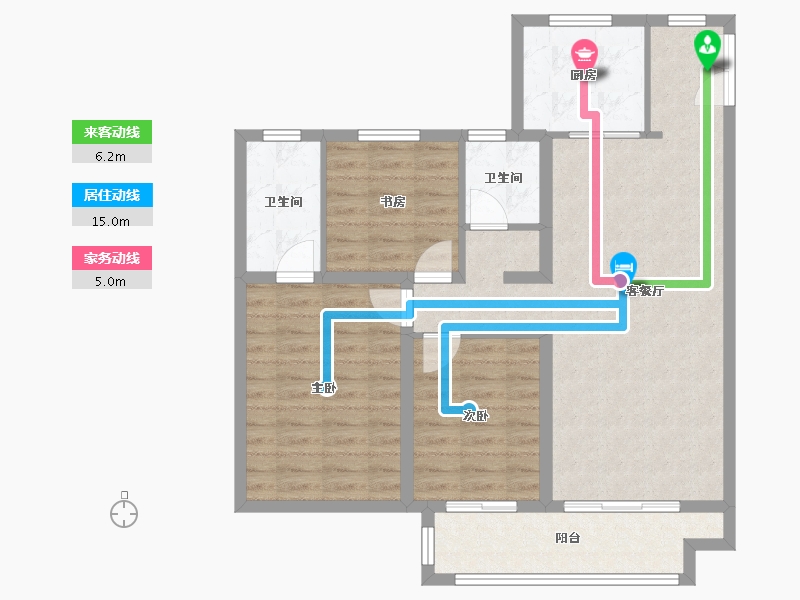 河北省-廊坊市-远洋光华城-90.03-户型库-动静线