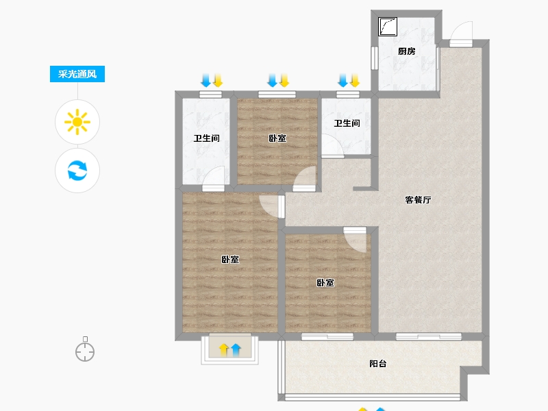 陕西省-宝鸡市-山河大观-98.01-户型库-采光通风