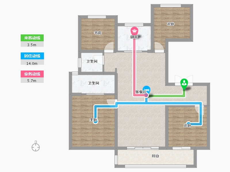 河北省-廊坊市-远洋光华城-105.28-户型库-动静线