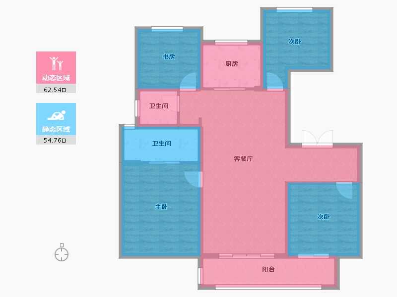 河北省-廊坊市-远洋光华城-105.28-户型库-动静分区