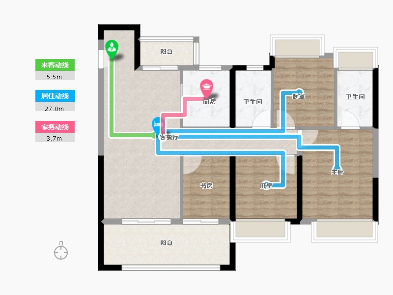 湖南省-株洲市-株洲建发央著-100.00-户型库-动静线