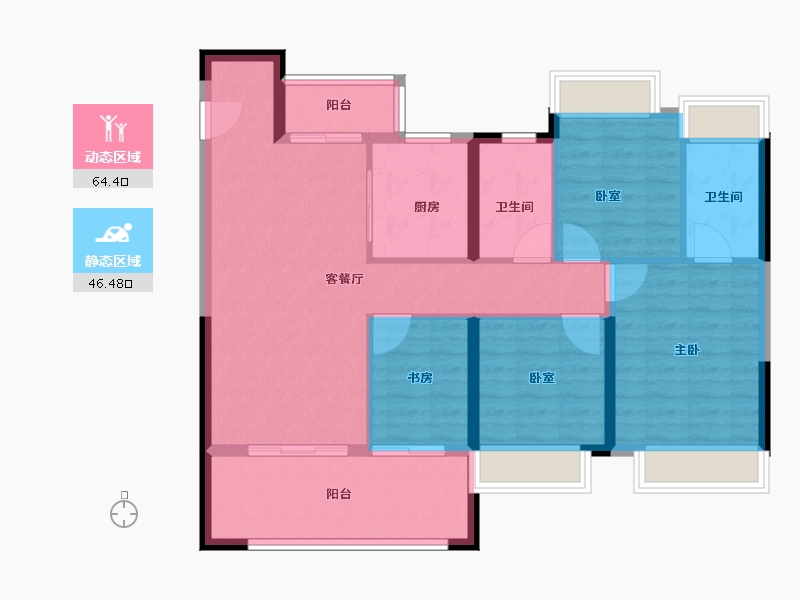 湖南省-株洲市-株洲建发央著-100.00-户型库-动静分区