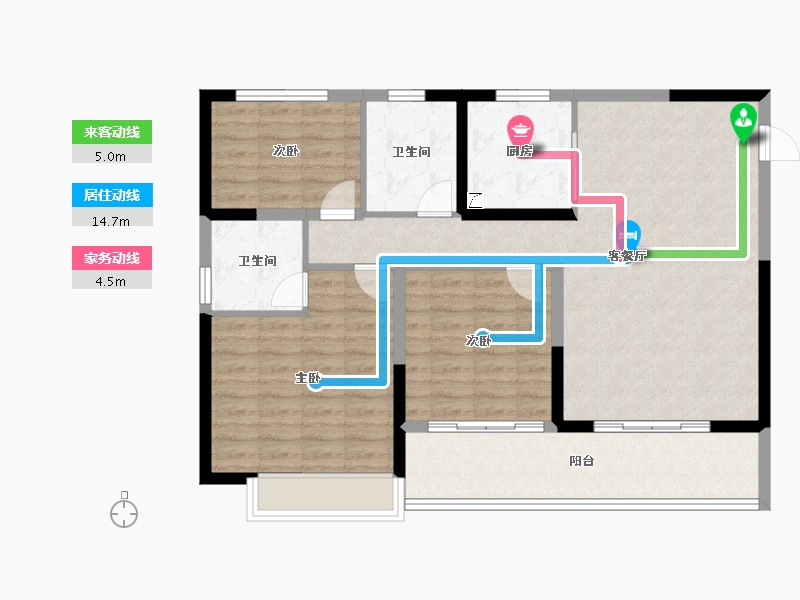 安徽省-安庆市-置地安庆中心-102.24-户型库-动静线