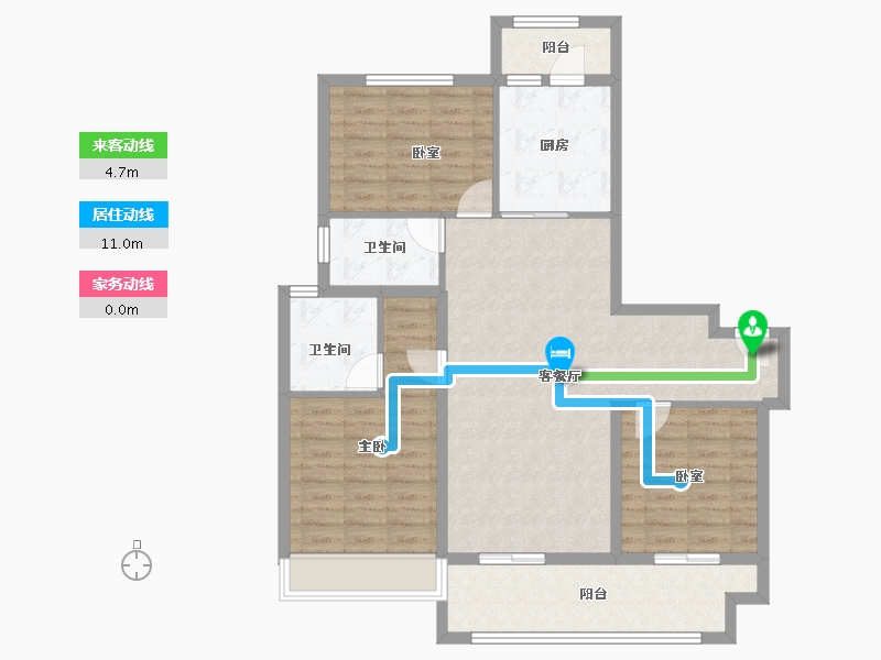 河南省-安阳市-碧桂园林语印象-100.10-户型库-动静线