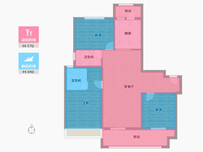 河南省-安阳市-碧桂园林语印象-100.10-户型库-动静分区