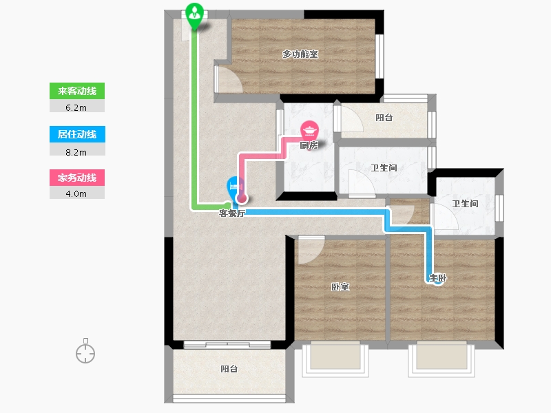 广东省-湛江市-科恒荟景湾-78.48-户型库-动静线