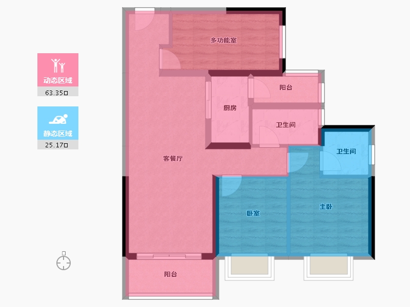 广东省-湛江市-科恒荟景湾-78.48-户型库-动静分区