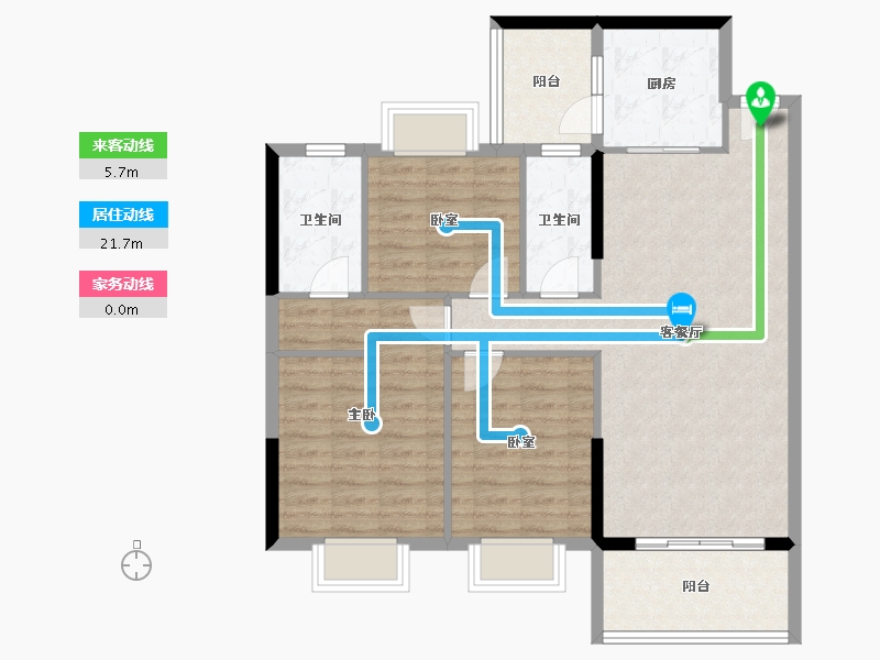 广东省-湛江市-奥园世耀中心城-95.06-户型库-动静线