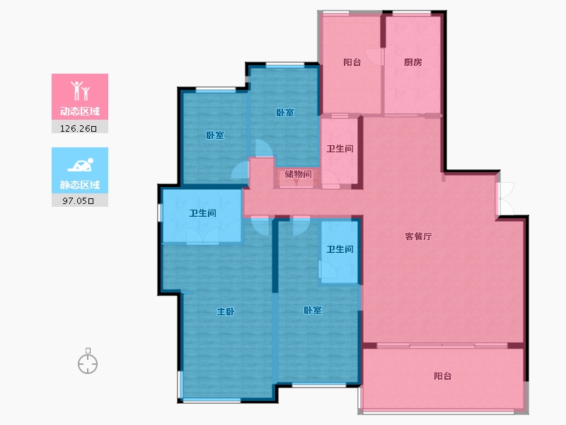 湖南省-株洲市-星合湘水湾-204.97-户型库-动静分区