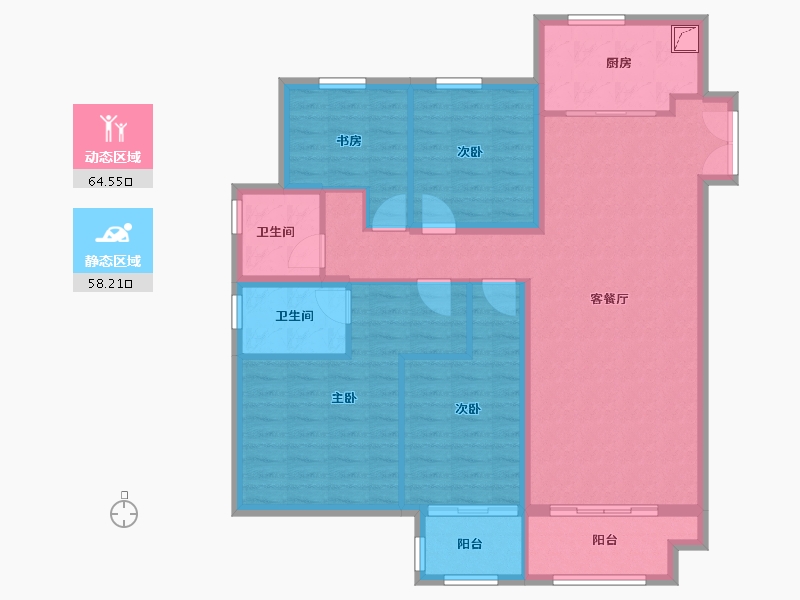 河北省-廊坊市-远洋光华城-110.41-户型库-动静分区