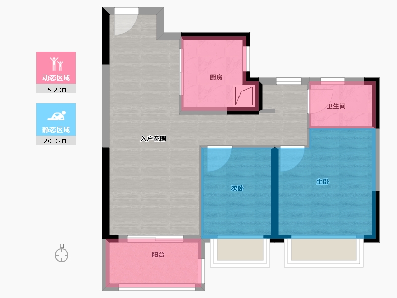 江苏省-南京市-山语春风-57.00-户型库-动静分区