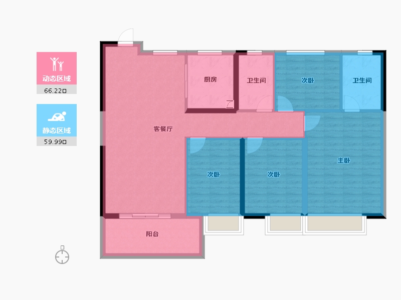 安徽省-安庆市-置地安庆中心-114.05-户型库-动静分区