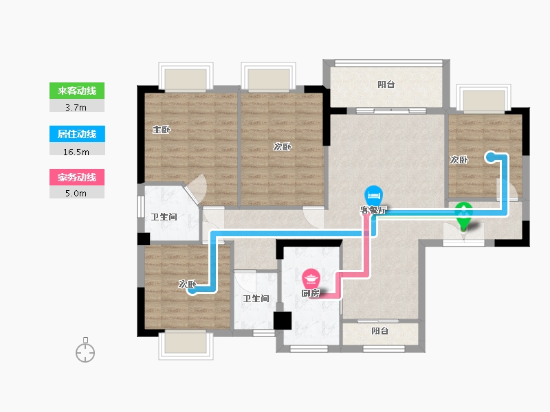 福建省-三明市-状元壹号-110.00-户型库-动静线