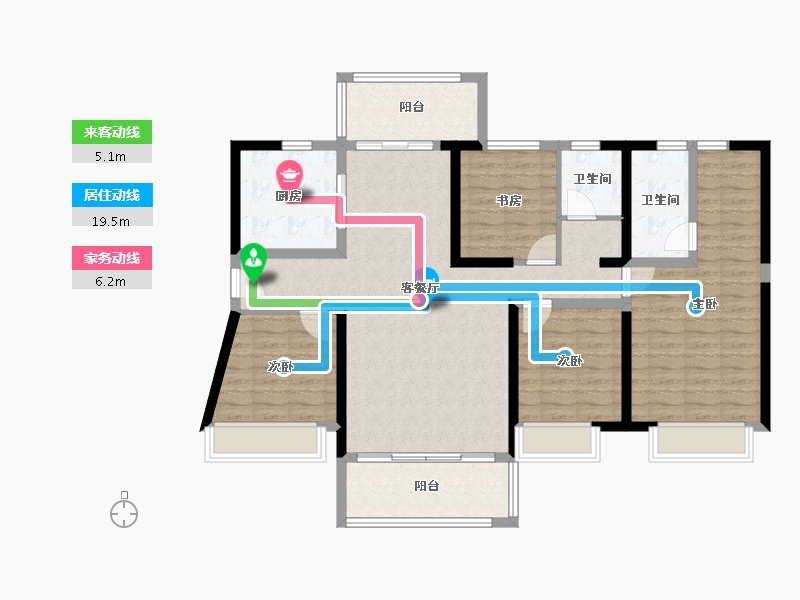 湖南省-常德市-常德碧桂园·阅胜台-114.81-户型库-动静线