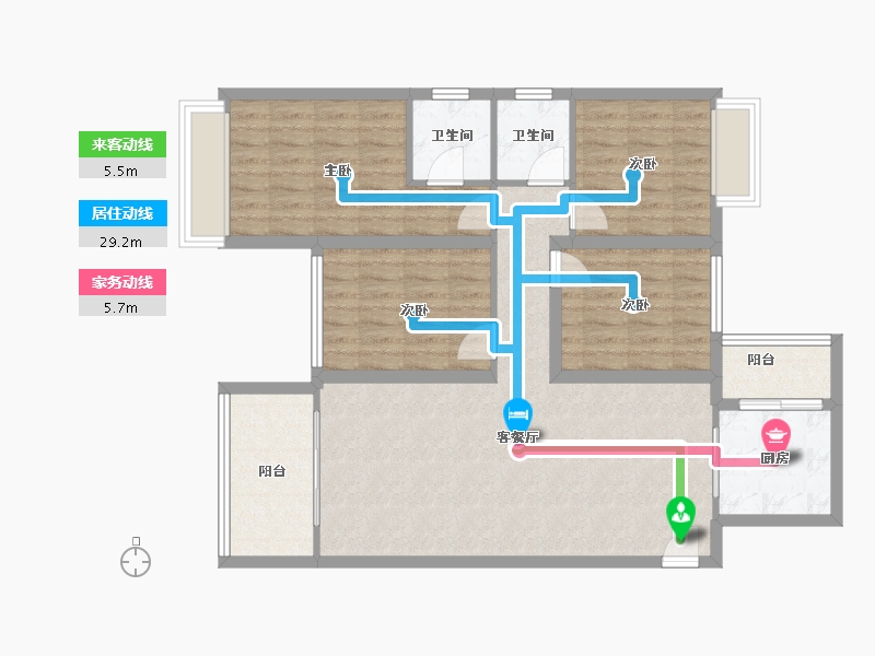 贵州省-遵义市-滨江和城-99.35-户型库-动静线