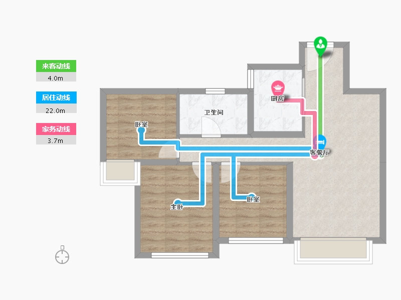 河北省-保定市-保利·堂悦-64.35-户型库-动静线