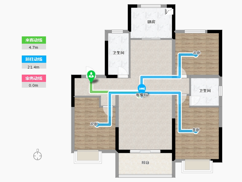 河南省-三门峡市-蓝盾花园-108.00-户型库-动静线