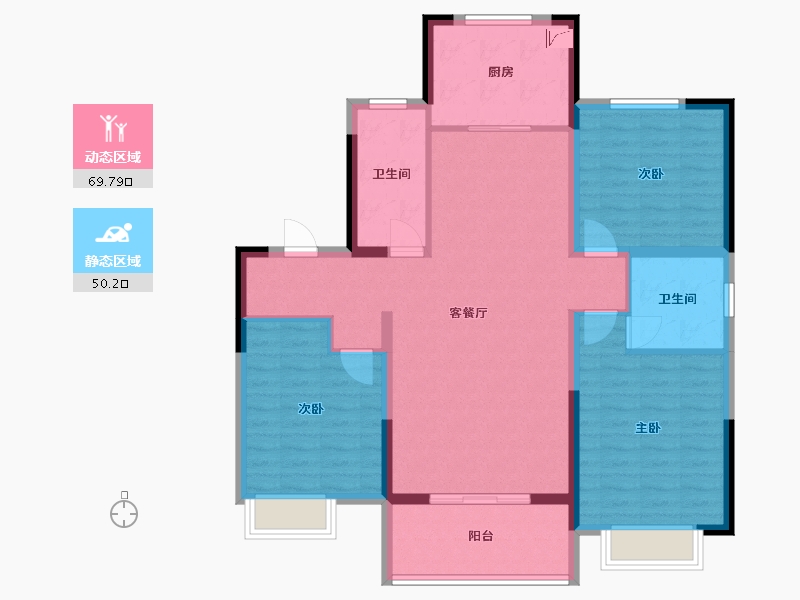 河南省-三门峡市-蓝盾花园-108.00-户型库-动静分区